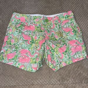 Lilly Pulitzer Callahan Shorts Pink Flamingo Print Size 3 Preppy